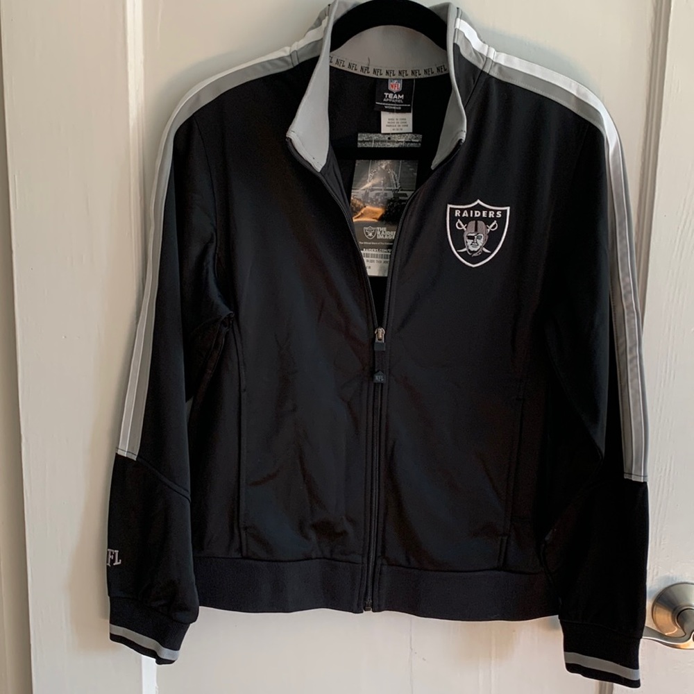 Vintage NFL RAIDERS (Las Vegas/Oakland) Ladies Track Jacket - NEW
